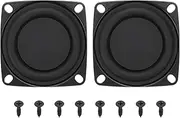 uxcell 2 Pcs Passive Radiator 2 Inch Woofer Vibrating Membrane, Rubber Vibration Diaphragm Plate Subwoofer for Bass Speaker Replacement, DIY(with 8pcs Screw)