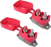 2pcs Automatic Reset for Open Circuit Breaker Auto Front Master Cylinder Car Automatic Reset Fuse Bolt Automotive Plastic Red GARVALON