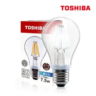 【TOSHIBA 東芝】7.5W LED 仿古燈絲燈泡(白光/黃光)