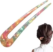 Acunny French Twist Hairpin, French Hair Forks,Hair Sticks Hairpins | Large Acrylic Hairpins, U Shape Hairpins for