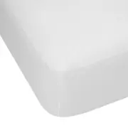 250 Thread Count Cotton Rich Fitted Sheet - Single Bed, White