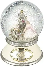 Heaven Sends Hand Painted Resin NUTCRACKER BALLET Waterball/Snow Globe - Clara and Mouse King
