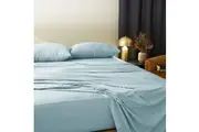Morrissey Fitted Sheet Set 400TC Luxe Soft Bamboo Cotton Soft Blue