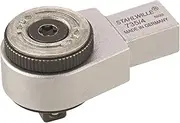 STAHLWILLE 735/4 | 1/4 inch fine tooth ratchet, 9 x 12 mm socket, for inserting into torque wrench, compact design, made in Germany
