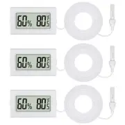3Pcs Mini Digital Thermometer Hygrometer with Probe Electronic Temperature Hu...