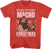 Have A Macho Christmas Faux Ugly Sweater Macho Man Randy Savage Shirt