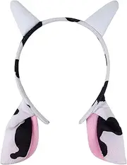 [Oxtxuzdm] Cartoon Cow Horn Headband Soft Fabric Elastic Designs for Kids Teens and Adults Anime Lover Cosplay Event Accessory