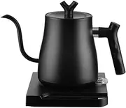 Generic Gooseneck Electric Kettle, 1.0L Pour Over Kettle, 304 Stainless Steel, Matte Black, 1000W Rapid Heating, Automatic Shutoff, Gooseneck Spout