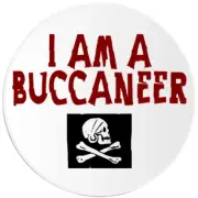 I Am A Buccaneer Pirate - Circle Sticker Decal 3 Inch - Skull Crossbones
