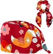 [YTYVAGT] Scrub Caps Women,Scrub Hats Suitable for Women,Animal Dog Flower Bunny