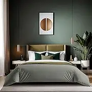 Dark Grey Ranforce Single Quilt Cover (135 x 200 cm) | 100% Cotton, 155 Thread Count, Button Closure | Machine Washable at 30°C, Soft & Durable