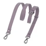 0.7" Genuine Leather Purse Strap for Bag (Taro Purple, Black Buckle)