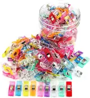 Premium Plastic Clips, 100 Pcs with Box | Sewing, Quilting, Crafting Tools, Asso