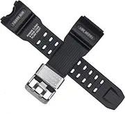 [Casio] 10504384 Genuine Factory Replacement Black Resin Watch Band fits GWG-1000-1A