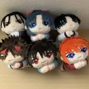 Rurouni Kenshin Hug Character 6-piece Plush Mascot Keychain Japanese Anime New
