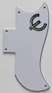 For Fit Gibson SG 61 Reissue Style & E Logo Guitar Pickguard 3 Ply White