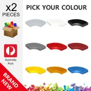 2x Genuine LEGO™ - Round Corner 2 x 2 Macaroni Tiles - 27925 67124 78560 New