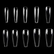 500Pcs Coffin Nails Long Ballerina False Nail Tips Full Cover Fake Artificial...