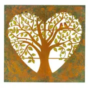 Willow & Silk Lasercut 35.5cm Heart Tree Of Life/Birds Wall Art/Room Decor