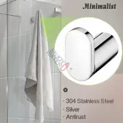 Bathroom Chrome SUS304 Wall Single Towel Clothes Robe Hook Holder Hanger Round