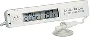 Hygiplas Fridge Freezer Thermometer with Alarm, White