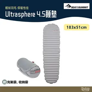 英國 RAB Ultrasphere 4.5 睡墊 深鉛錫灰 REG 【野外營】附充氣袋 收納袋 充氣睡墊 露營 登山