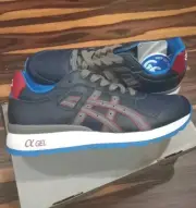 ASICS Gel GT 2 Mens Runner Sz 9.5 Navy Blue, Red, Grey New Retro 2014 Lite