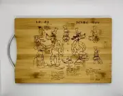 Sketch goofy personalized laser engraved cuttingboard Christmas gift kitchen pop