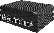 Micro Firewall Appliance, Mini PC, OPNsense, VPN, Router PC, Intel Alder Lake-N 12th Gen N100, HUNSN RJ35, GPIO, TF Slot, HDMI, DP, 4 x 2.5GbE I226-V, 8G DDR5 RAM, 256G SSD