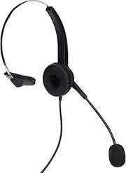 Premium Wired Headset with Noise-Cancelling Microphone, Wideband Computer Headphones for Business UC Skype Lync Softphone Call Center Office, Clearer Voice, Super Light, Ultra Comfort