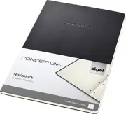 Sigel CO801 Notepad, ca. A4, lined, Hardcover, black, CONCEPTUM