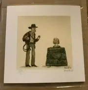 SDCC 2021 Scott C Campbell Print LE 555 Size 5" x 5" S /N The Idol Indiana Jones