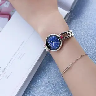 【CITIZEN】星辰 Eco-Drive 溫柔氣質 EM0807-89L 光動能 手環造型 鋼錶帶女錶 藍/銀 28mm