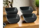 Salt & Pepper Condiment Dish Set - Black