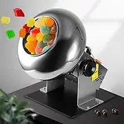 PP-Kic Mini Chocolate Coating Machine, Sugar Coating Pot Desktop Small Chocolate Coating Machine, Commercial Sugar Ball Coating Dryer, Automatic Tablet Coating Machine, 110V-220V