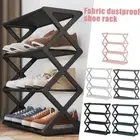 X-Shaped Shoe Rack Dustproof Storage Shelf Shoecase Dormitory Student F6M2