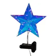 Kurt Adler 13.25-Inch Multicolor RGB Holographic Star Treetop