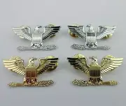 Two Pair WW2 WWII US Army Colonel Eagle War Bird Device Pin Badge Insignia