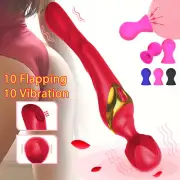 New Powerful Dual G Spot Vibrator Clitoris Stimulation Patting Dildo USB Sex Toy