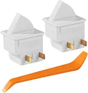 2 Pack 2FT Refrigerator Door Light Switch 2 Pin NC Freezer Switch Compatible with GE, Whirlpool, Kenmore, Maytag, Admiral, Amana, KitchenAid, Magic Chef