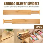 Expandable Drawer Divider PartitionStorage Organizer Clapboard Bamboo Adjustable