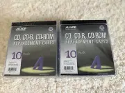 Allsop 2 10 packs CD-rom, CD, CD-R Replacement Case Brand New Sealed