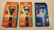 Gillette Fusion 5 Power Shaver Starter Kit + 4 Refills & Mach 3 Turbo x 3 BOXES