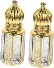Ipetboom 2pcs Empty Essential Oil Bottles Refillable Perfume Dispensers Portable Mini Bottles Leakproof for Oils