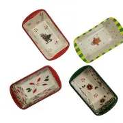 Temp-tations Set of 4 Christmas Holiday Mini Loaf Pans NEW