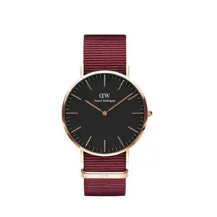 Daniel Wellington Classic Roselyn 40mm玫瑰紅織紋錶-DW00100269