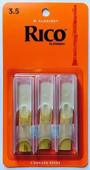 Rico Bb Clarinet Reeds #3.5 (3-Pack) NEW rca0335
