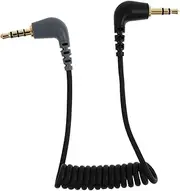 SWOOMEY 1pc Microphone to Trrs Adapter Cable Coiled Audio Cable for Recording Devices Plated Plug Compatible with Trrs Microphones Durable and Noise Connection