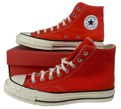 Size 8 Converse Chuck Taylor 70 Hi TORCH RED ORANGE Sneaker A02066C Men's Shoe