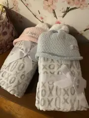 Mud Pie “I Love Grandma “ Swaddle Blanket & Hat Set